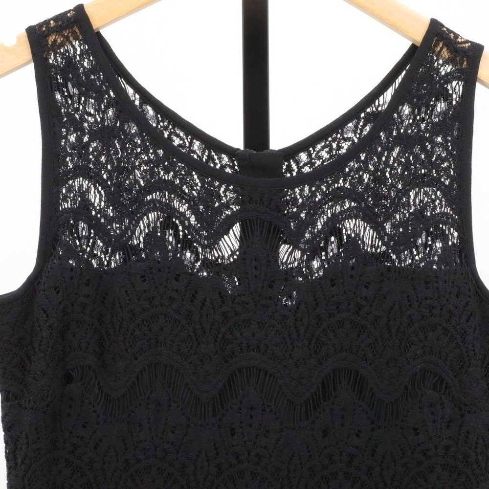 Lilly Pulitzer Rhea Lace Dress Sleeveless A-Line Mini Black Medium NWT - Picture 5 of 11